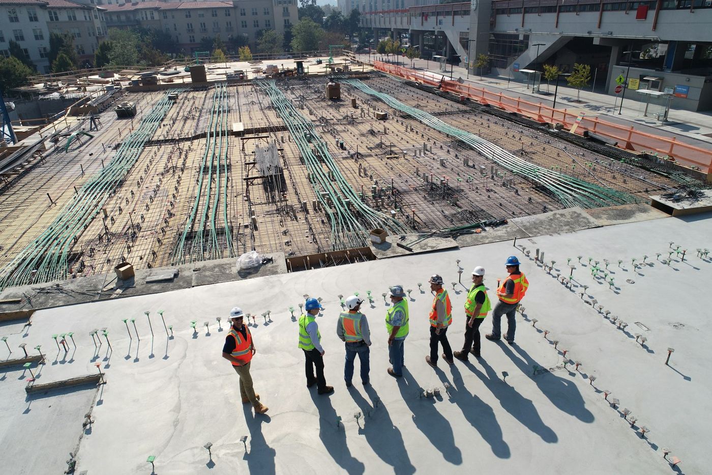 Construction crew on a job site