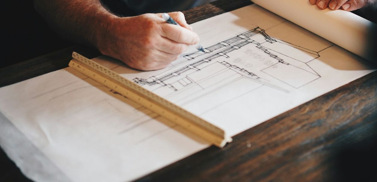 Reviewing construction plans